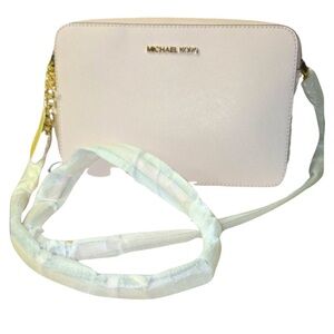 Michael Michael Kors Powder Blush Leather Crossbody Jet Set Bag Lg, NWT